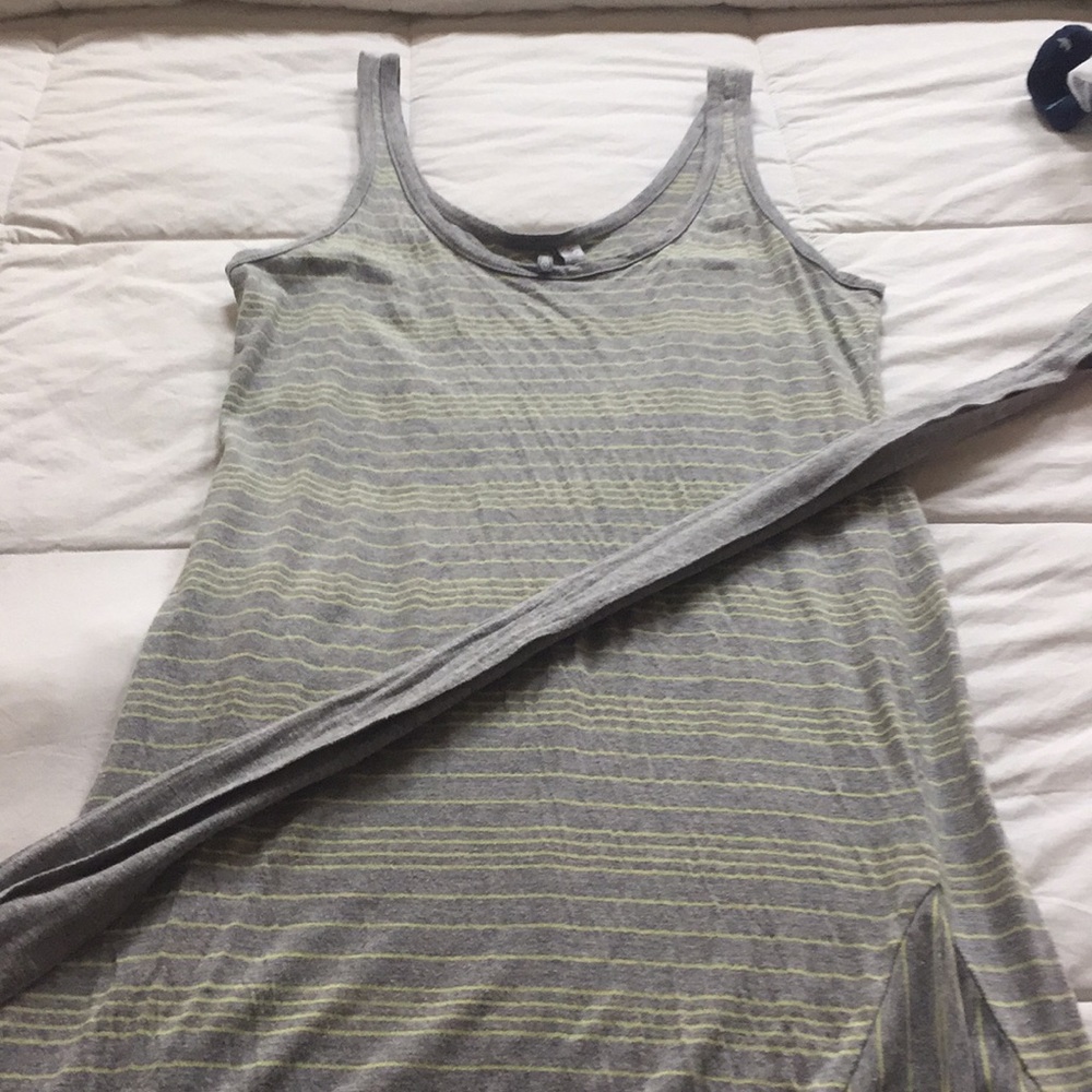Grey and yellow striped Ripcurl maxi dress